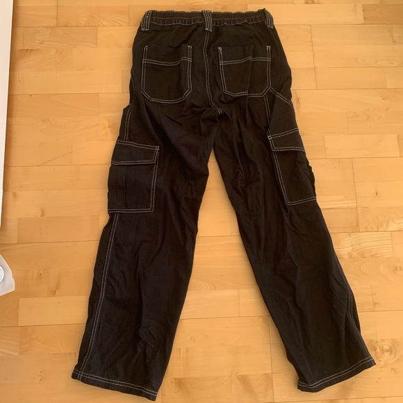 BDG contrast stitch black cargo pants, 28 - Picture 3 of 3